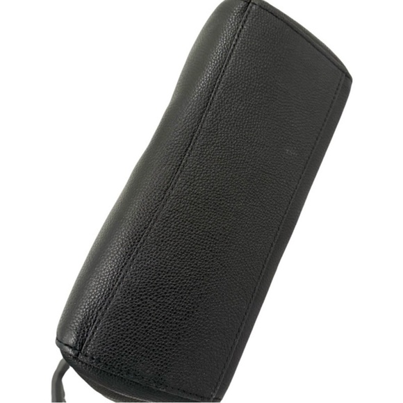 Coach Turnlock Chain Tote Bag Shoulder #57107 Purse Pebbled Leather Black Gold - Picture 10 of 11